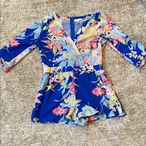 Yumi Kim Blue Floral Romper